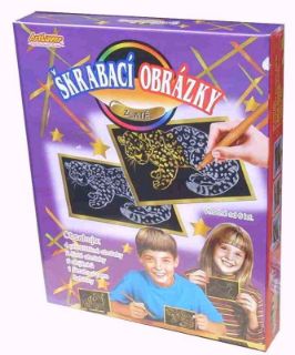 Obrázek z Škrabací obrázky zlaté v krabici 
